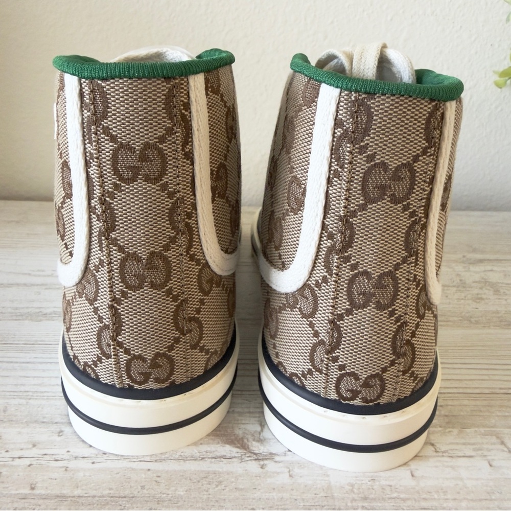 New Gucci Tennis 1977 GG Supreme high top women sneakers size IT 34.5, US 4.5 - Picture 4 of 13